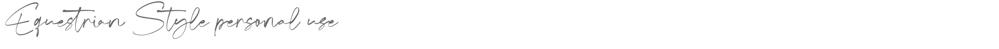 Sample characters Equestrian Style Font